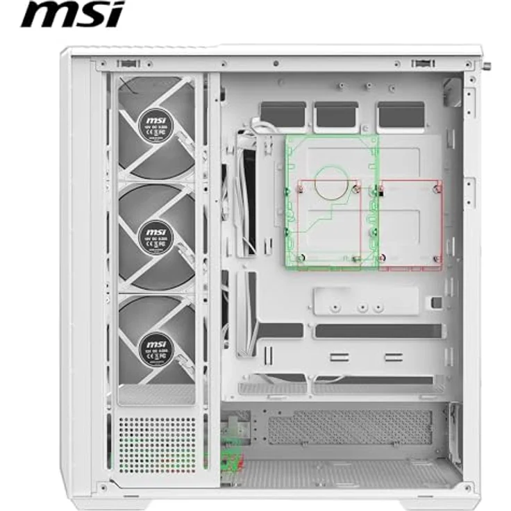 MSI GEH Midi MAG PANO 130R PZ WHITE, PC Gehäuse mit 270-Grad-Panoramabildschirm und drehbarem GPU-Halter, Weiss – Bild 5