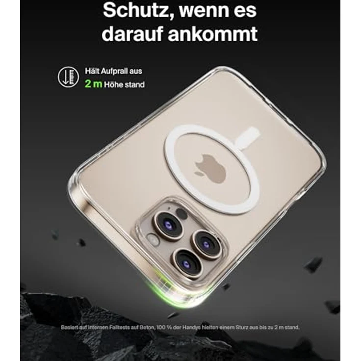 Belkin SheerForce iPhone 16 Pro Max Hülle, MagSafe-kompatible, kratzfeste, transparente Handyhülle mit stoßfestem Schutz – Bild 3