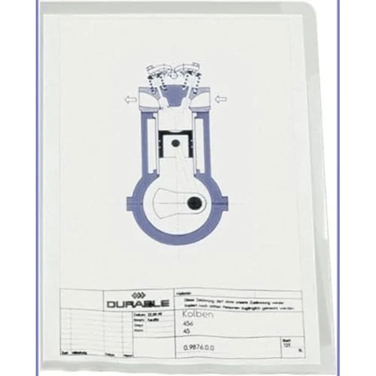 Durable Sichthüllen 233919, weiß, A4, glasklar, 0,15 mm, aus PVC, 50 Stück – Bild 3