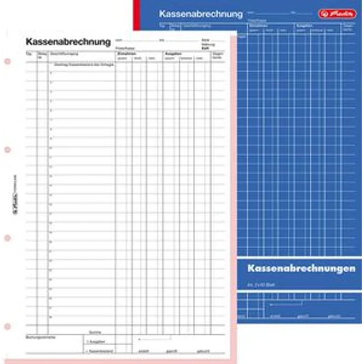 Herlitz 502 Kassenabrechnungen A4 2 x 50 Blatt – Bild 1