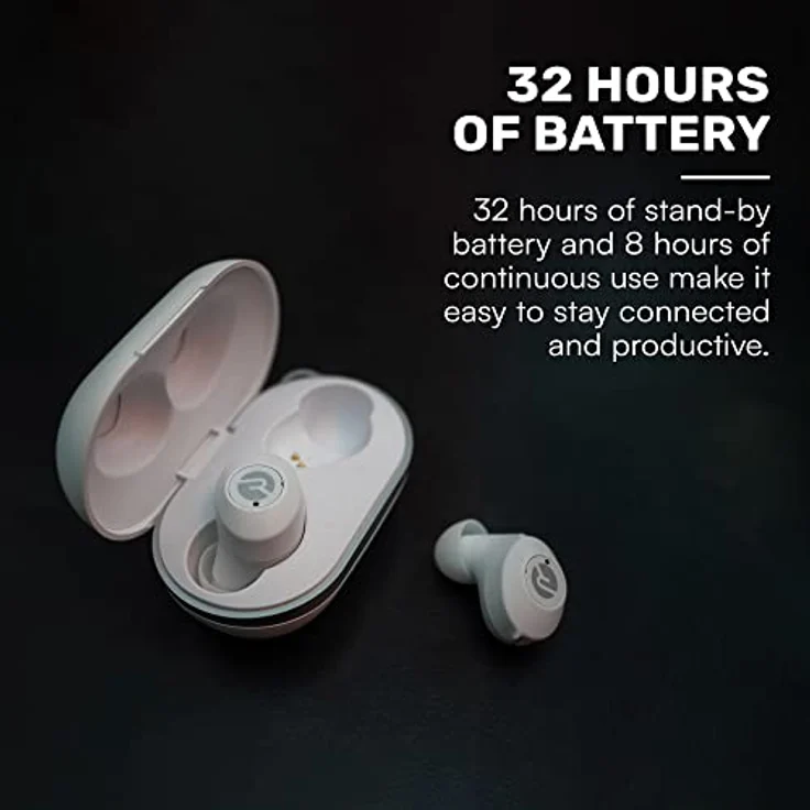 Raycon The Everyday Kabellose Bluetooth-Ohrhörer mit Mikrofon – Stereo-Sound In-Ear-Bluetooth-Headset True Kabellose-Ohrhörer 32 Stunden Spielzeit (Mattblau) – Bild 5