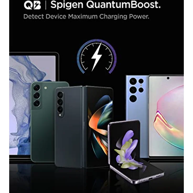 Spigen USB C Auto Ladegerät 75W Dual USB Schnellladung PD PPS 3.0 45W + 30W Zigarettenanzünder für Galaxy S24 S23 Ultra Plus S22 S21 Note Z Flip Fold 5 4 iPhone 14 Pro Max Mini 12 Pixel 6 MacBook iPad, Weiß – Bild 5