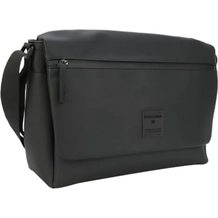 Strellson Westferry Dorian, Umhängetasche aus strukturiertem Kunstleder, Schwarz, mit Laptopfach 43 x 12 x 29 cm – Bild 3