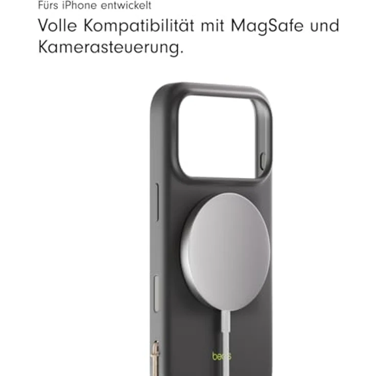 Beats iPhone 17 Pro Max Kickstand Case, MagSafe-kompatibel mit integrierter Trageschlaufe und Kamerasteuerung, matte Außenseite mit Mikrofaser-Innenfutter – Granitgrau – Bild 5