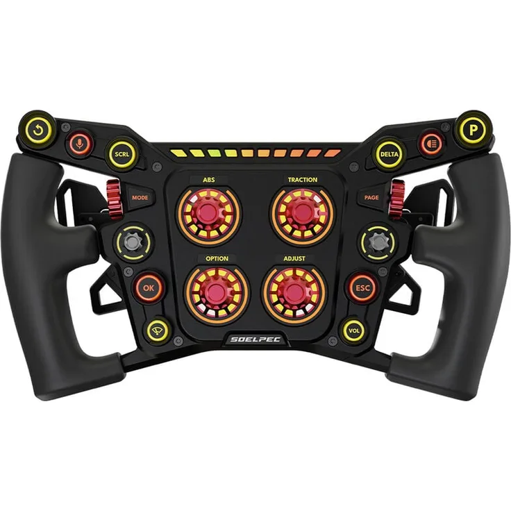 SOELPEC Terra LX Lenkrad - High-End Sim-Racing mit modularem Button-Design und RGB-Beleuchtung, Lava