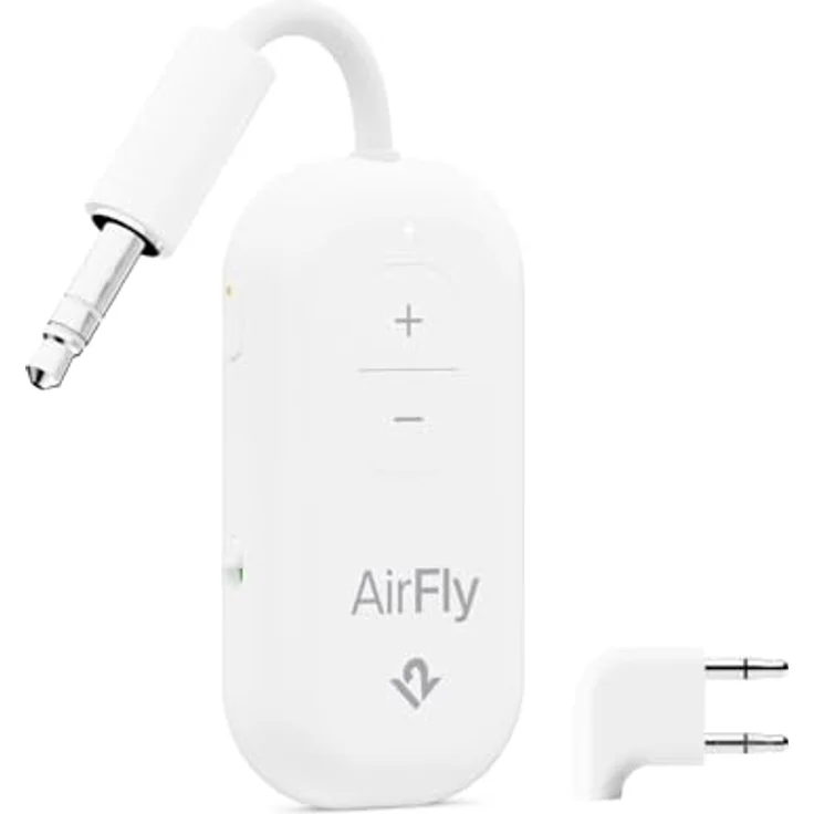 Twelve South AirFly Pro Deluxe, Bluetooth-Audio-Transmitter für Klinke/USB-C, Weiß – Bild 1