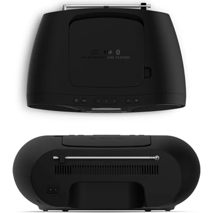 Philips TAZ5000/10, tragbares FM-Radio und CD-Player mit Bluetooth, Farbdisplay und Fernbedienung, Schwarz – Bild 2