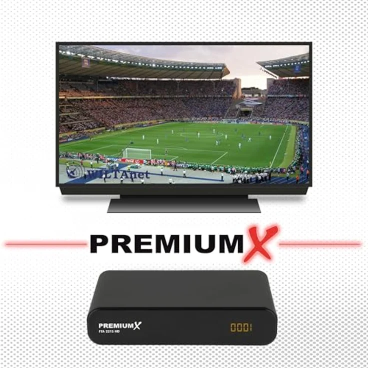 PremiumX PXS60 Satelliten-Komplettanlage für 2 Teilnehmer, 60 cm Anthrazit Antenne mit Twin LNB, 25m Antennenkabel, 2x FullHD DVB-S2 Receiver – Bild 2