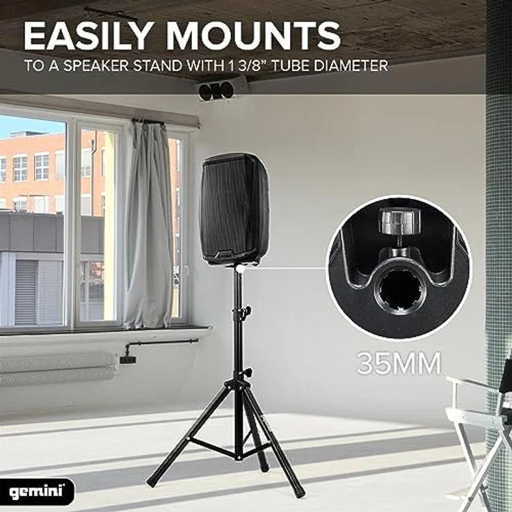 Native Gemini AS-2110BT, Aktiver PA Lautsprecher mit 10" Tieftöner, Bluetooth und integrierten Mediaplayer, Schwarz – Bild 5