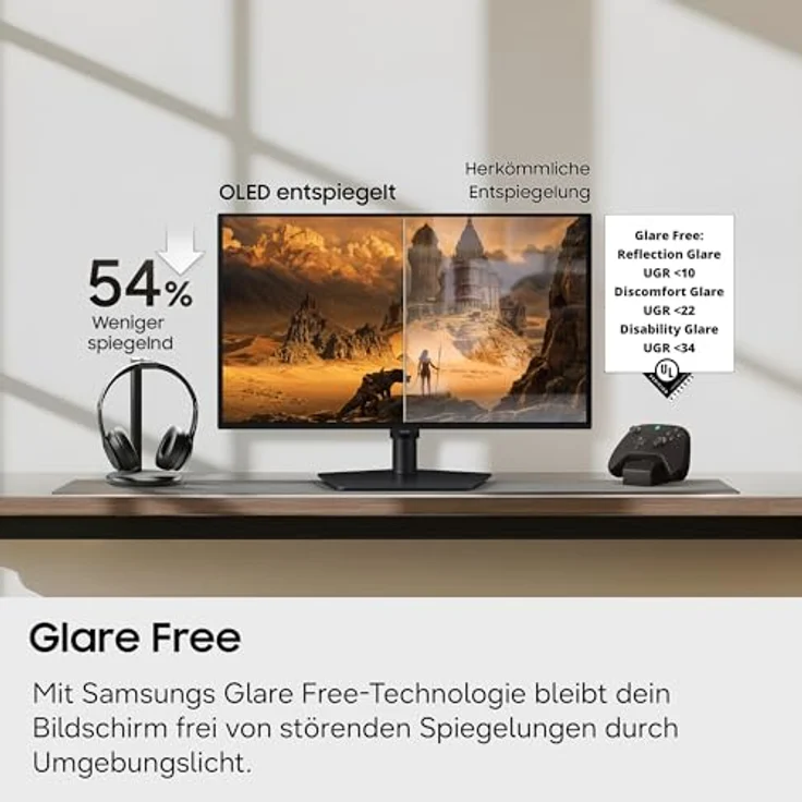 Samsung Odyssey OLED G61SH, 27" QHD Gaming Monitor mit 240Hz, 0,03ms Reaktionszeit und Glare Free Technologie – Bild 8