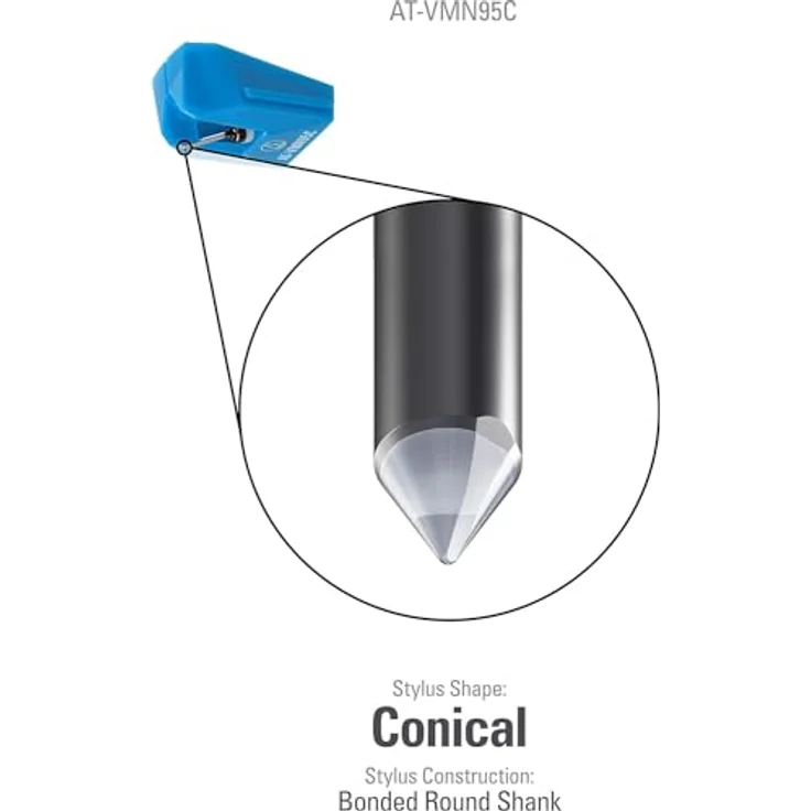 Audio-Technica AT-VMN95C Ersatz-Eingabestift für VM95 Series Kartuschen (AT-VMN95C konisch) – Bild 2