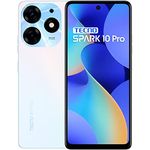 Tecno Mobile Spark 10 Pro Smartphone (Android, Dual SIM, 2460 x 1080 Pixel Display, 8GB RAM, 128GB Speicher, Octa-Core, 50MP Dual-Kamera) Pearl White