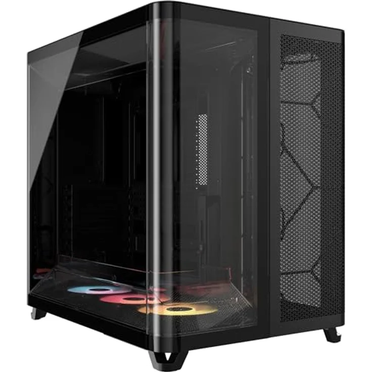 Corsair AIR 5400 RS-R ARGB PC-Gehäuse, Midi Tower mit Tempered Glass, 3x 120-mm-Lüfter und RGB, schwarz – Bild 2