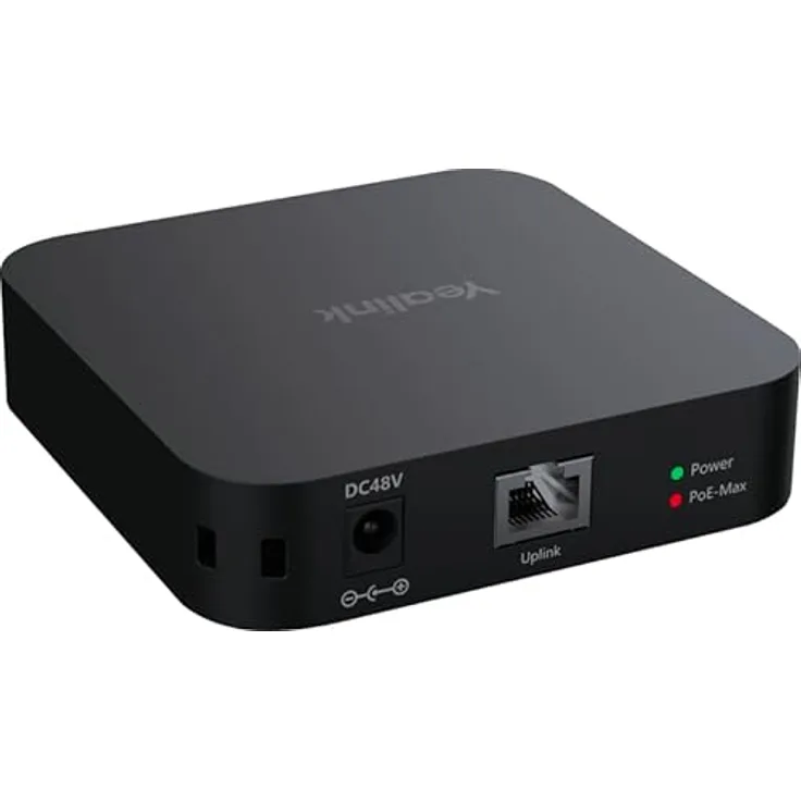 Yealink RCH40 E2 4-Port Gigabit PoE+ Switch mit 90W PoE-Budget, 802.3af/at-Unterstützung, EasyConnect & SafeConnect-Technologie, ideal für Videokonferenzsysteme