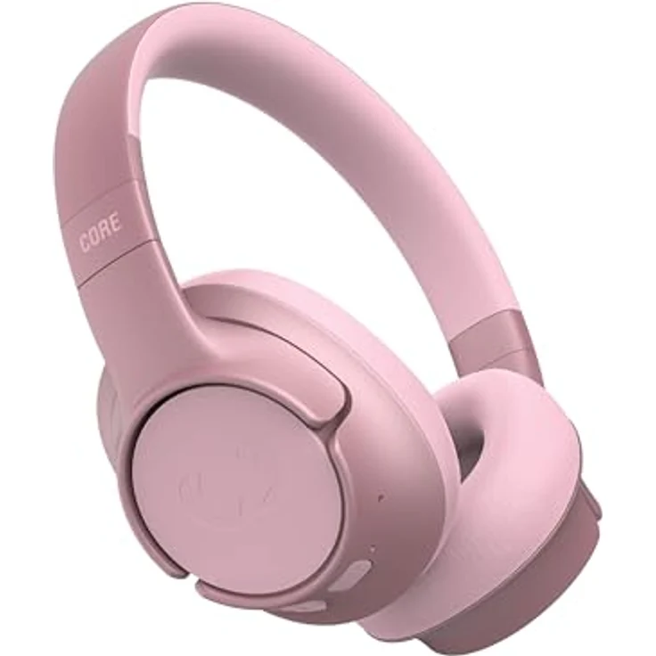 Fresh 'n Rebel Clam Core Bluetooth kopfhörer Over Ear mit ENC-Mikrofon (perfekte Anrufe), Kabellose kopfhörer mit Lautstärkeregler und Tasten für Wiedergabe/Pause, 45h Spielzeit (Rosa) – Bild 1