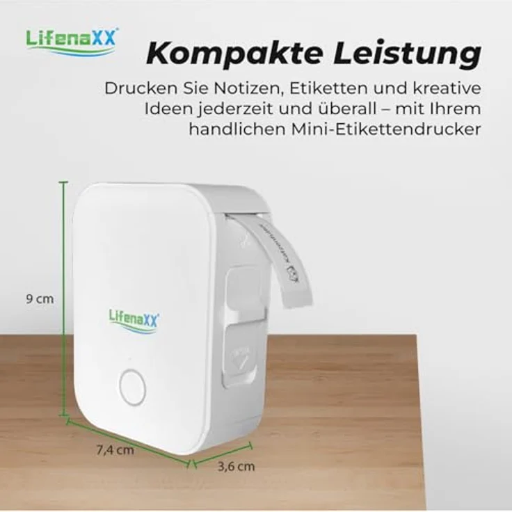 Technaxx Beschriftungsgerät Thermo Etikettendrucker LX-048, weiß mit Lithium-Ionen Akku – Bild 7