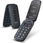 Panasonic KX-TU550EXB 4G Essentials Clamshell Handy für Senioren, 1,2 MP Kamera, Seniorentelefon mit großem 2,8 Zoll Display, 300 Stunden Standby-Zeit, Schwarz