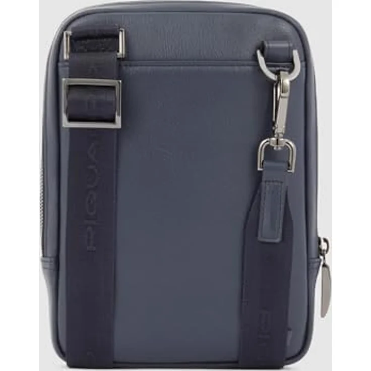 Piquadro Mode iPad Mini Ledertasche für Herren aus volnarbigem Kalbsleder, praktische Tablet-Hülle in Blau, 17 x 5 x 22,5 cm – Bild 3