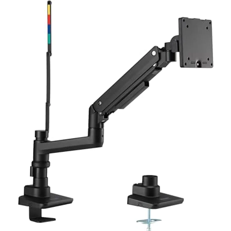 Kensington SmartFit Premium, Gasfeder-Monitorarm für Tischmontage, geeignet für Displays bis 49" (124,5 cm) mit Höhenverstellung, schwarz – Bild 1