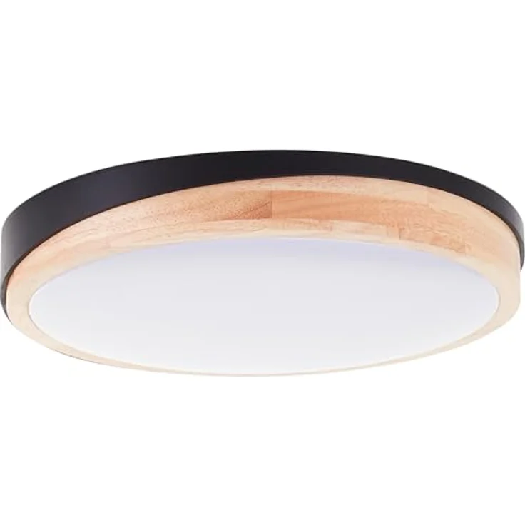 Brilliant LED Deckenleuchte, echtes Holz, 24W, 2400 Lumen, 3000K warmweiß, Ø35cm, 3-Stufen-Dimmer mit Memory-Funktion – Bild 4