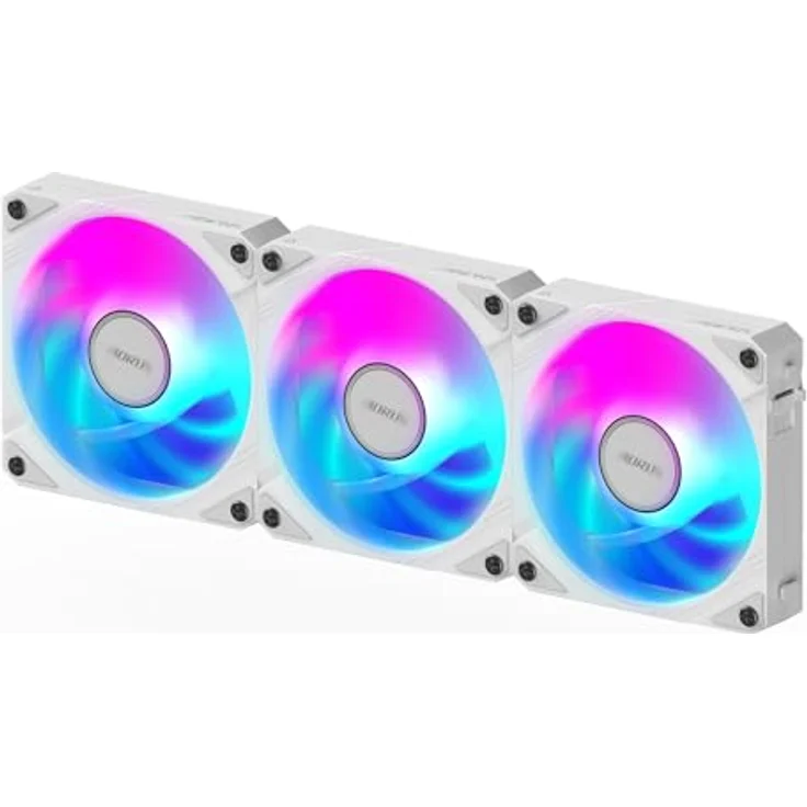 Kodak Aorus Ez Chain Fan 120 Ice, 120 mm PC Lüfter mit 2000 U/min, Weiss – Bild 2