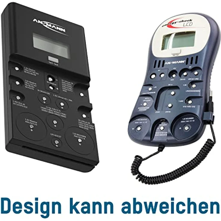 ANSMANN Batterietester Energy Check LCD - Zuverlässiges Profi Testgerät mit digital Anzeige für Kapazität, Spannung & Energiegehalt - Universal Tester für Akku, Batterie, Knopfzellen etc. – Bild 6