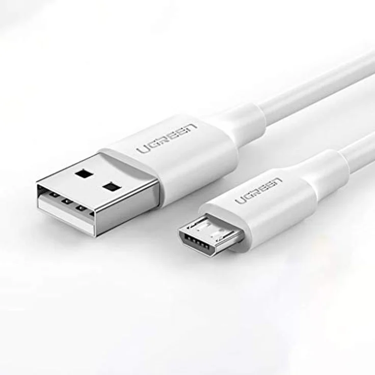 UGREEN Micro-USB & USB-A Daten- und Ladekabel, 2 Meter, 480Mbps, weiß – Bild 2