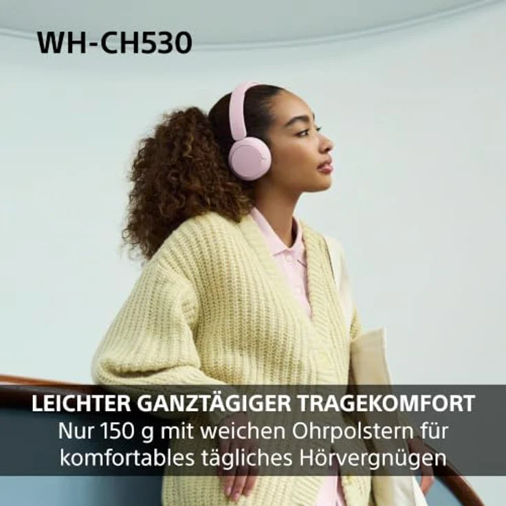 Sony WH-CH530, Over-Ear Kopfhörer mit hochwertigem Klang, blau – Bild 4