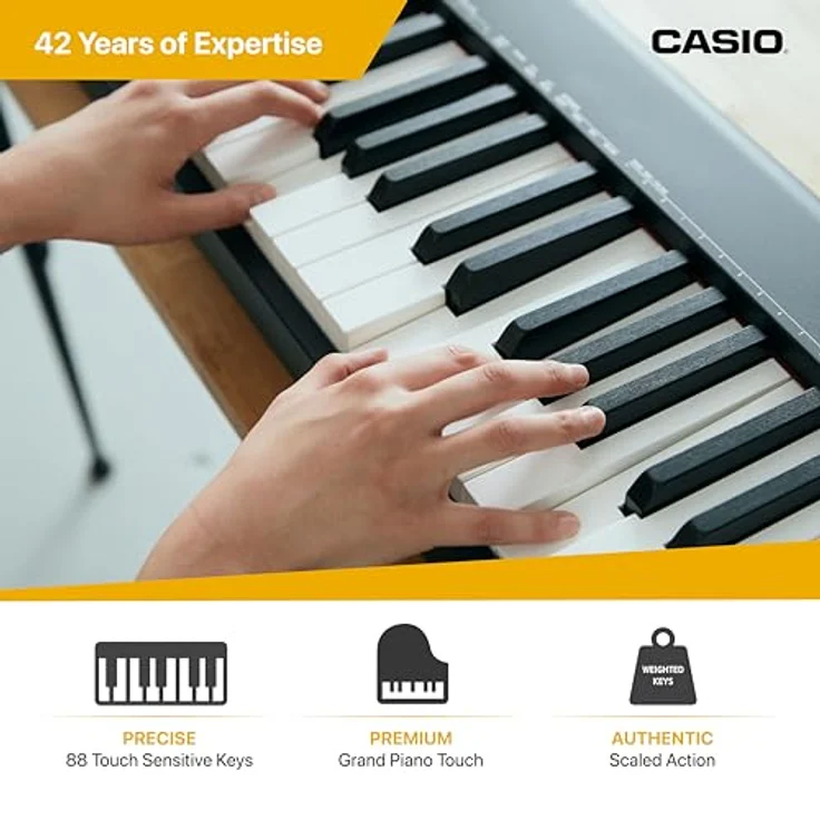 CASIO Digitalpiano CDP-S110BK, 88-tastige gewichtete Klaviatur, 10 hochwertige Klänge, USB to Host Anschluss, schwarz, mit Pedal – Bild 6