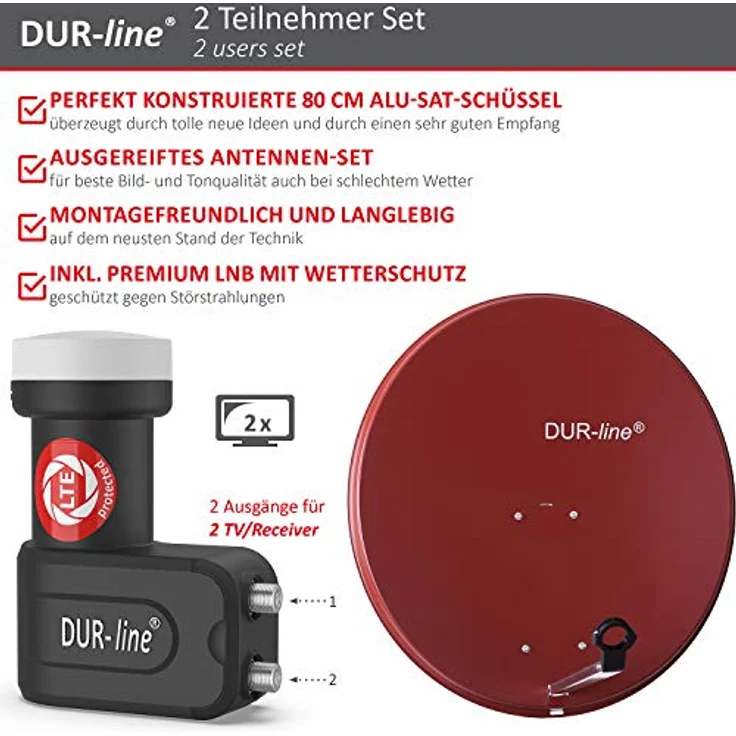 DUR-line MDA 80 R + +Ultra Twin LNB - 2 TN LNB Set – Bild 3