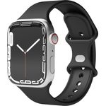 VONMÄHLEN Silicone Loop Case One Armband für Apple Watch, schwarz, sportliches Design, Silikon, kompatibel mit 38mm/40mm/41mm.