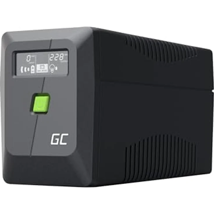Green Cell Greencell UPS 850VA 480W PowerProof, USV mit LCD-Display, modifizierte Sinuswelle, 12V/9Ah Akku, Überspannungsschutz, USB/RJ45, 2X Schuko – Bild 3