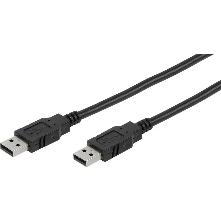 VIVANCO USB 2.0 Kabel, Stecker Type A auf Stecker Type A, 1,8m, schwarz