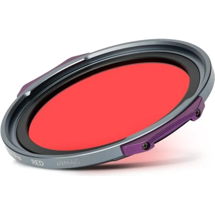 NiSi JetMag Pro Rot-Filter, Schwarz-Weiss Filter 49MAG mit patentiertem Verriegelungssystem und robuster Aluminium-Bauweise – Bild 1