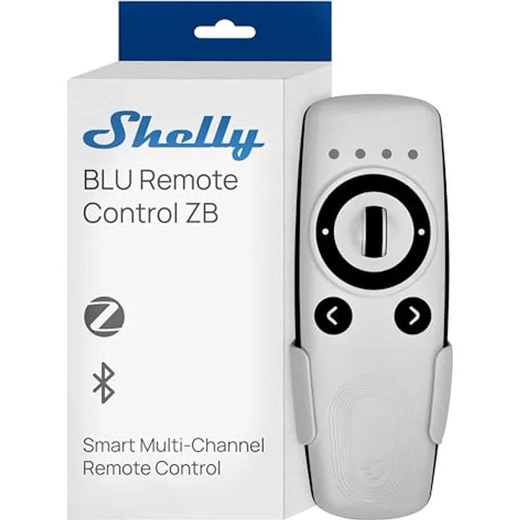 Shelly BLU Remote Control ZB, Zigbee Fernbedienung mit Gestensteuerung, Weiß, lange Batterielaufzeit