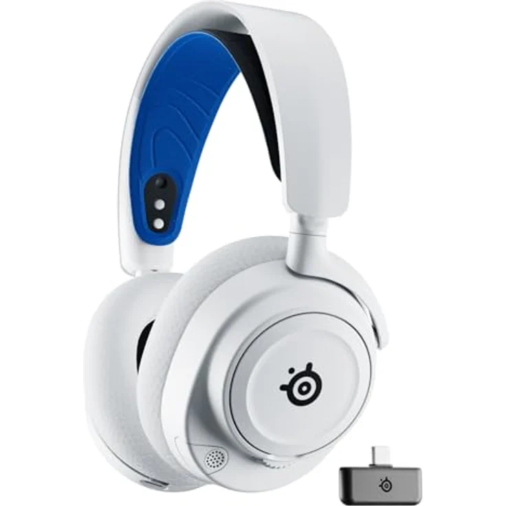 SteelSeries Arctis Nova 7P Wireless Gaming Headset - HiFi-Treiber, 2,4 GHz + Bluetooth, 38-Std.-Akku, USB-C, Einziehbares Mikrofon - PlayStation, PC, VR, Switch – Bild 1