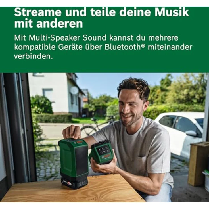 Bosch Home and Garden 06039G5000, Bluetooth® Lautsprecher mit Multi-Speaker Sound, tragbar und kompakt, USB-C Stromversorgung – Bild 4