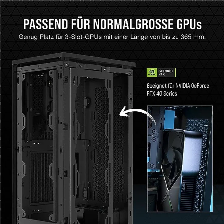 Corsair 2000D Airflow PC-Gehäuse Mini ITX – Format Mini ITX – Platten aus Netzstahl – DREI GPU-Steckplätze – optimiert für die Kühlung – Moderne EIN-/Ausgänge an der Vorderseite – Bild 4