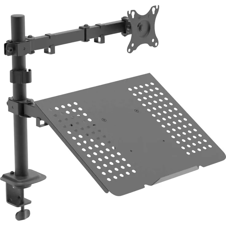 Akyga AK-MB-04 Monitor-Tischhalterung 81,3cm (32"), Schwarz, Neigbar, Rotierbar, Schwenkbar, mit Laptop-Ständer