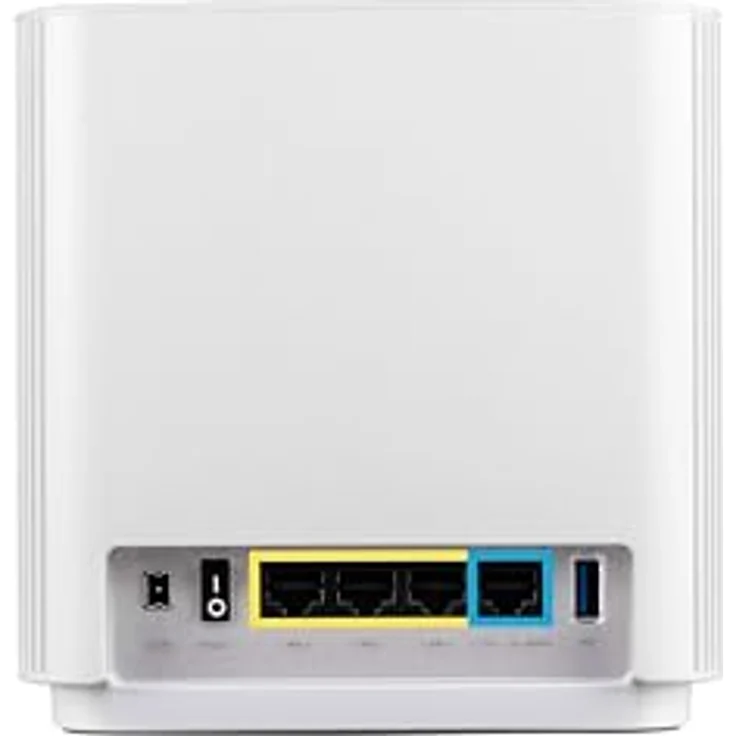 Asus ZenWiFi AX (XT8) Router (Ai Mesh WLAN System, WiFi 6 AX6600, Tri-Band, 3x Gigabit LAN, 2.5G WAN, AiProtection, USB 3.0, 160 MHz) weiß – Bild 3