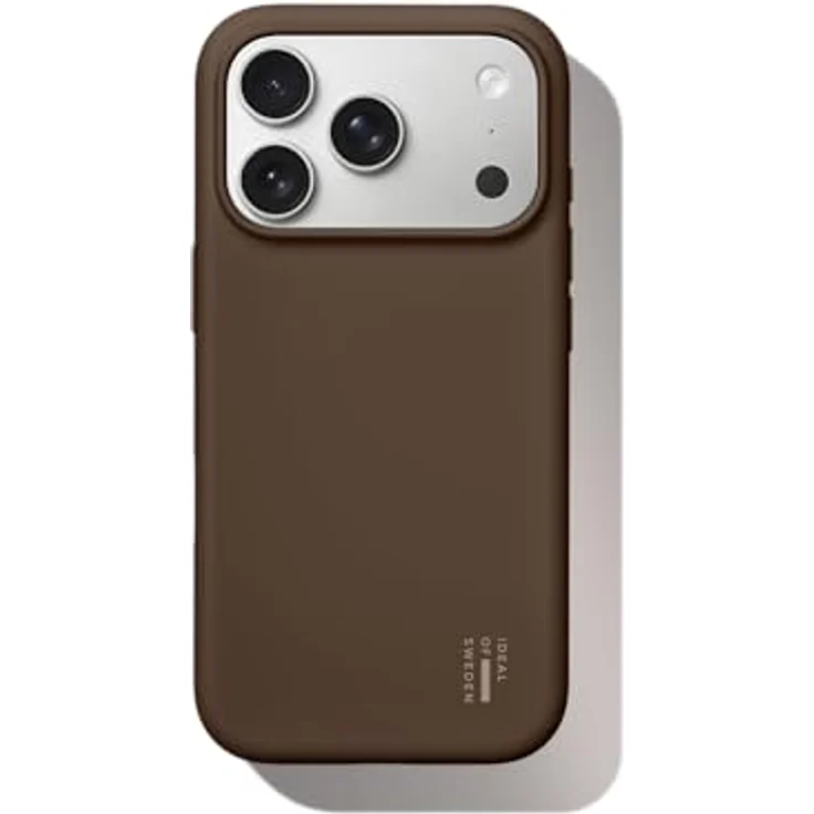 iDeal Of Sweden MagSafe Silicone Cover Mocha Mousse, Smartphone Hülle für Apple iPhone 17 Pro Max, braun, sturzfest mit erhöhten Kanten und Mikrofaserfutter – Bild 2