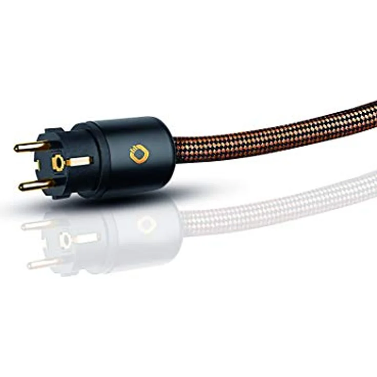 Oehlbach XXL Powercord - High End Stromkabel - HPOCC Netzkabel mit 4mm² Innenleiterquerschnitt & 2-Fach Schirmung, VDE geprüft - Steckertyp C15 (Schuko) auf E7-7-5m, sepiabraun – Bild 3