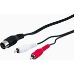 Goobay 50014 Audiokabel Adapter für die Verbindung mit alten Audiogeräten; Verbindung über 5 pol DIN Stecker auf 2 Chinch Stecker (R / L); 1,5m