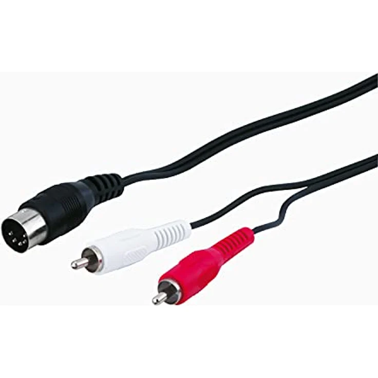 Goobay 50014 Audiokabel Adapter für die Verbindung mit alten Audiogeräten; Verbindung über 5 pol DIN Stecker auf 2 Chinch Stecker (R / L); 1,5m – Bild 1