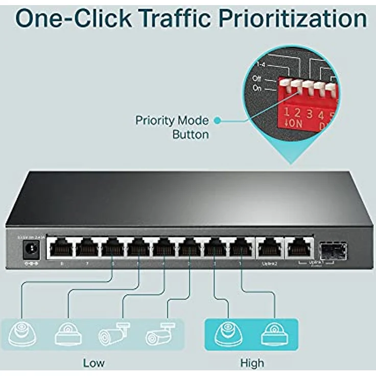 TP-Link TL-SG1210MP 10-Port Gigabit PoE+ Rackmount Switch – Bild 7
