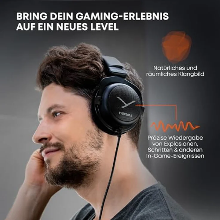 beyerdynamic TYGR 300 R Kopfhörer, offener Gaming-Kopfhörer, kabelgebunden, schwarz – Bild 9