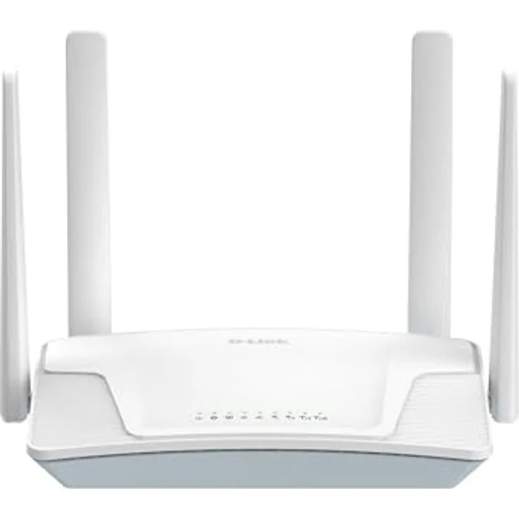 D-Link 4G LTE AX1500 Wi-Fi 6 Router, bis zu 1,5 Gbit/s, Dual-Band, WPA3-Verschlüsselung, Weiß