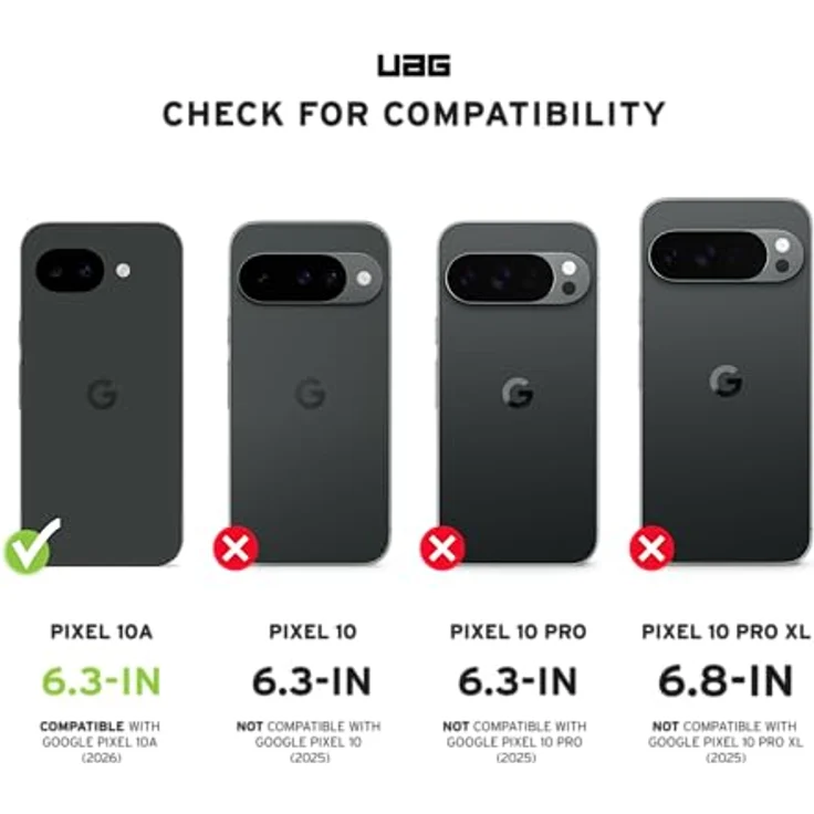 URBAN ARMOR GEAR Screen Shield Tempered Glass für Google Pixel 10a, kratzfest, Anti-Fingerabdruck, inkl. Montagekit, Ultra klar – Bild 2