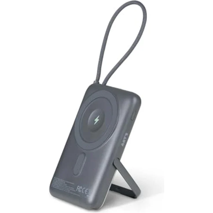Laut POWER CHARGE RISER+ Black Powerbank, 10.000mAh, kabelloses MagSafe Laden, integrierter Ständer, Schwarz – Bild 3