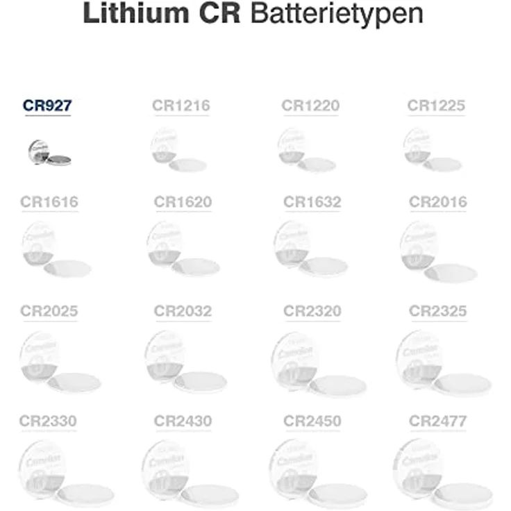 Camelion 13001927 Lithium Knopfzelle CR927, 1er-Pack, silber – Bild 3